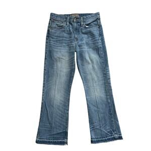 Point Sur J. Crew medium wash 11" Kick Out Crop bootcut jeans size 26P
